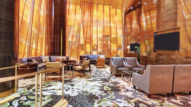 Floor of the Aria's High Limit Lounge