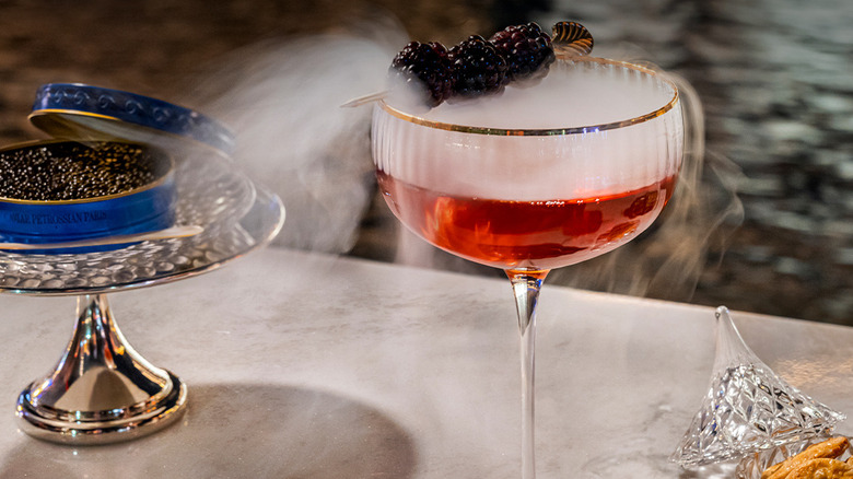 Cocktail and caviar at The Bellagio