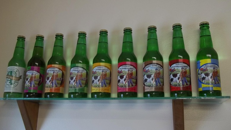 Assortment of Vermont Sweetwater sodas on a shelf