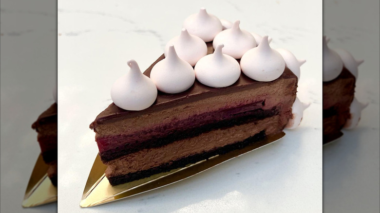A slice of Dominique Ansel chocolate mini me cake