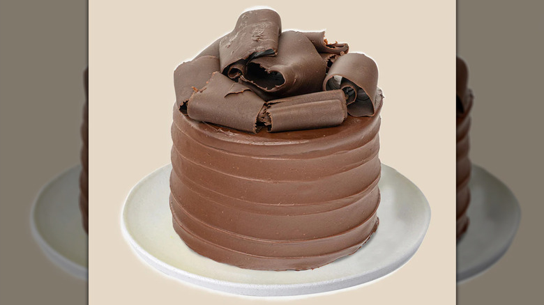 Sweet Lady Jane's chocolate cake with chocolate curls