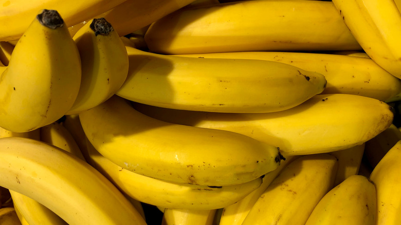 ripe yellow bananas