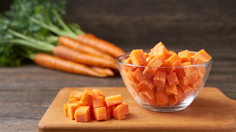 Cubed carrots
