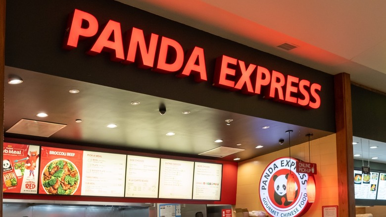 Panda Express mall location sign