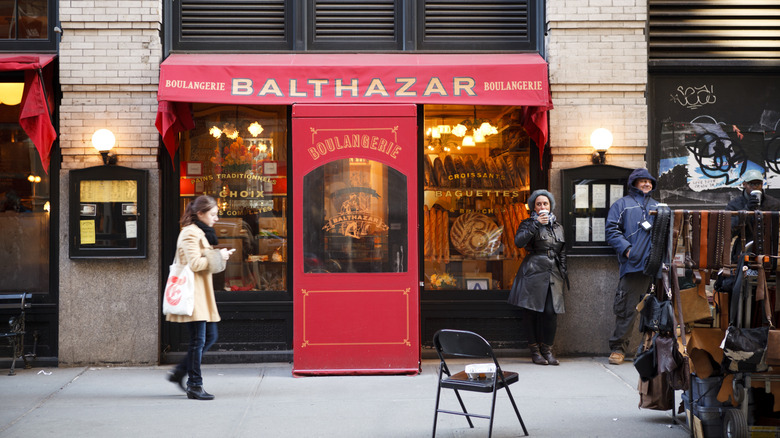 The exterior of Balthazar in New York City