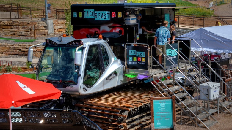 Taco beast snowcat at hill