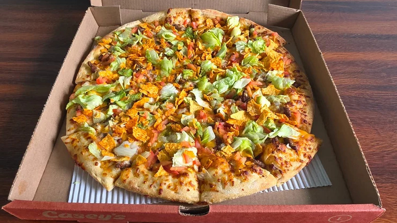 Casey's taco pizza in a box