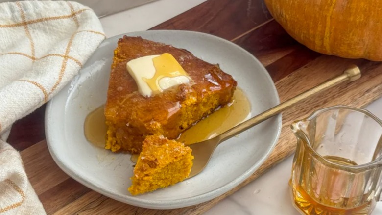 Pumpkin brown butter cornbread