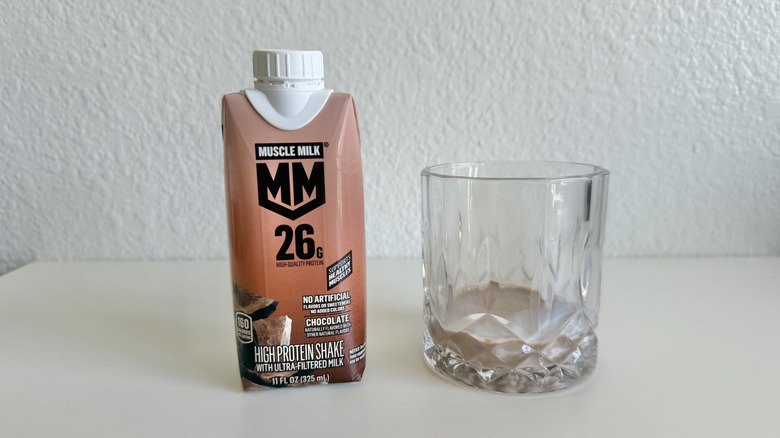 Muscle Milk Chocolate on a table