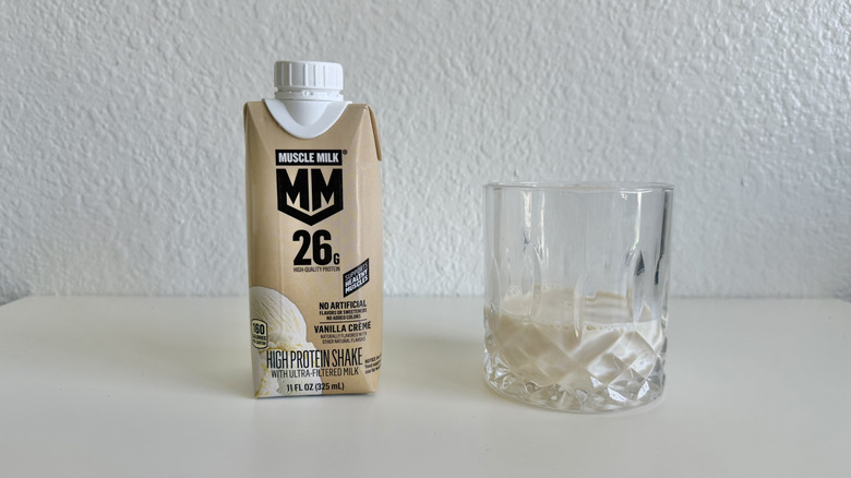 Muscle Milk Vanilla Crème on a table