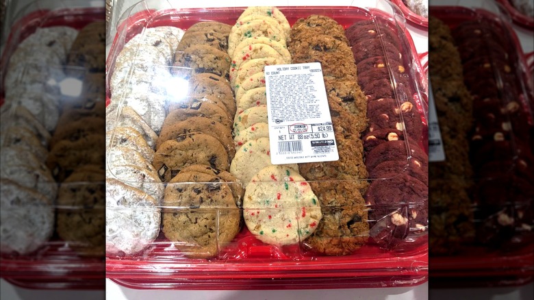 Kirkland Signature Holiday Cookie Tray on white surface