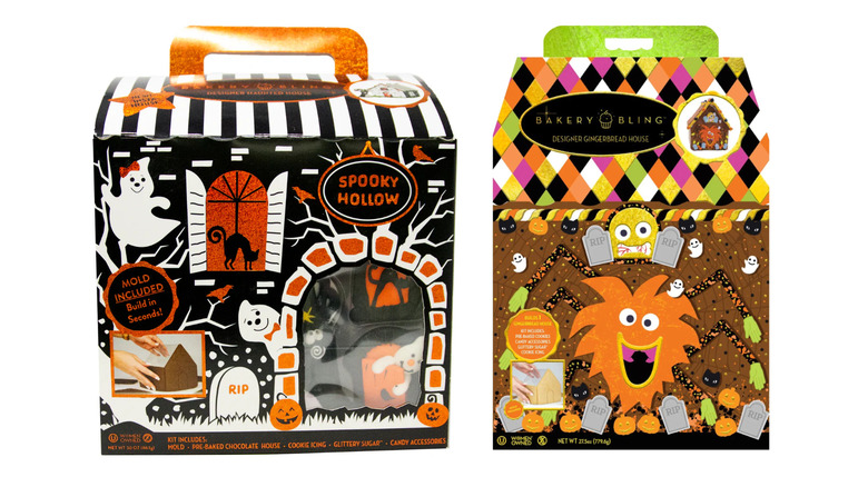 Two cardboard Bakery Bling Halloween House Kits