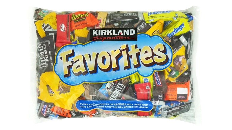 Plastic bag of Kirkland Signature Favorites Candy Variety