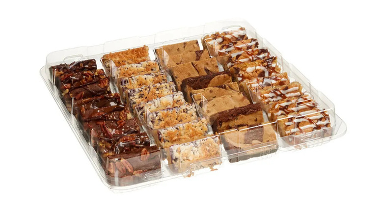 Plastic box of Kirkland Signature Variety Dessert Bars