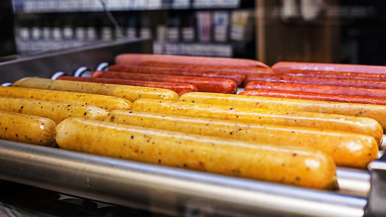 Roller food on rollers at gas station