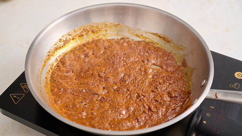 sugar and spices cooking in butter