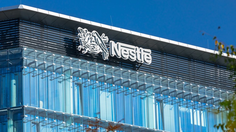 Nestlé sign on building