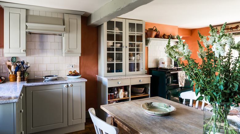 a big country style vintage kitchen