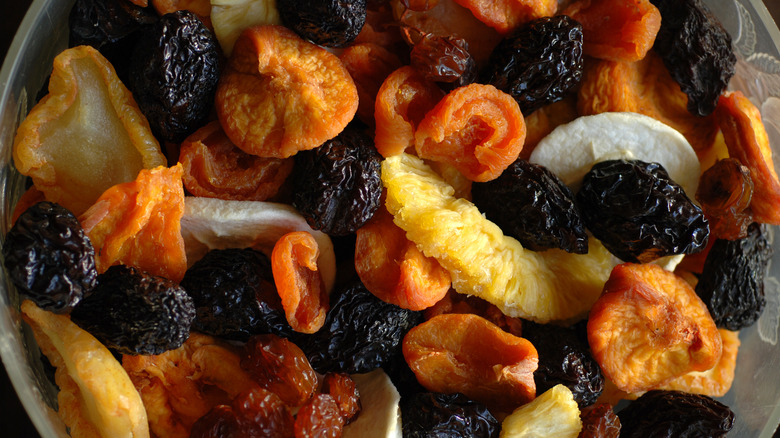 a pile of dried fruit