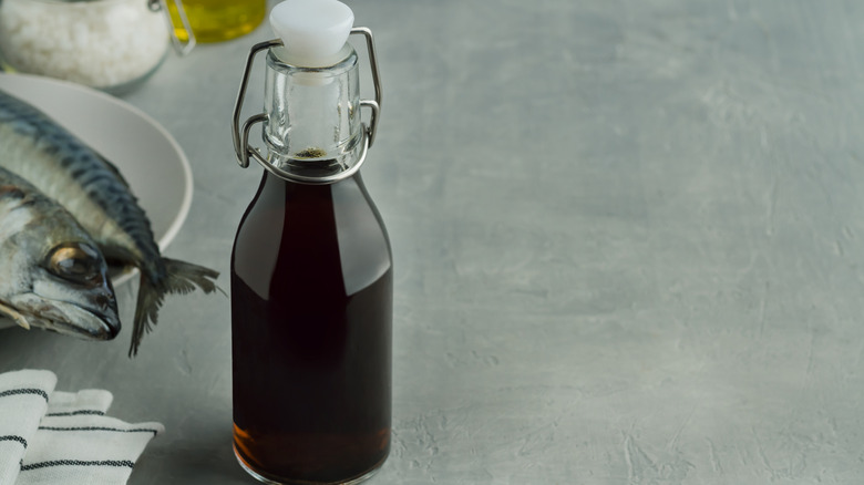 A bottle of fish sauce