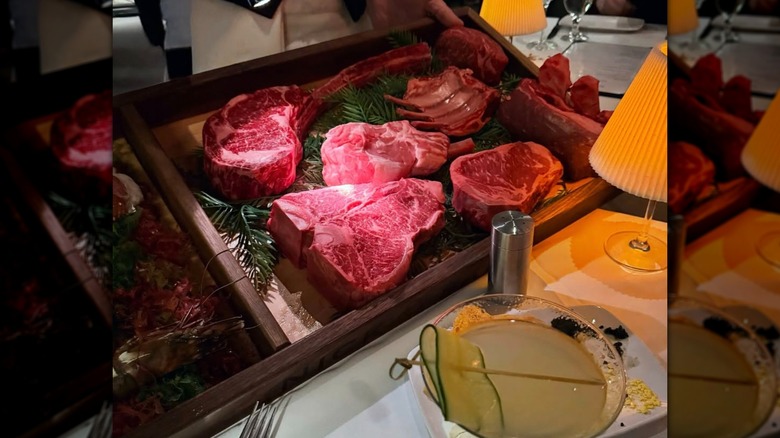 meat tray presented tableside