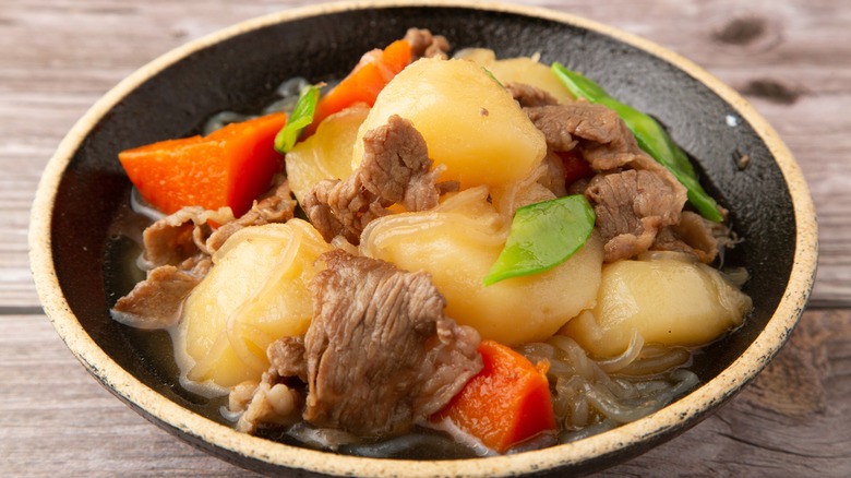 Japanese simmered beef and potatoes
