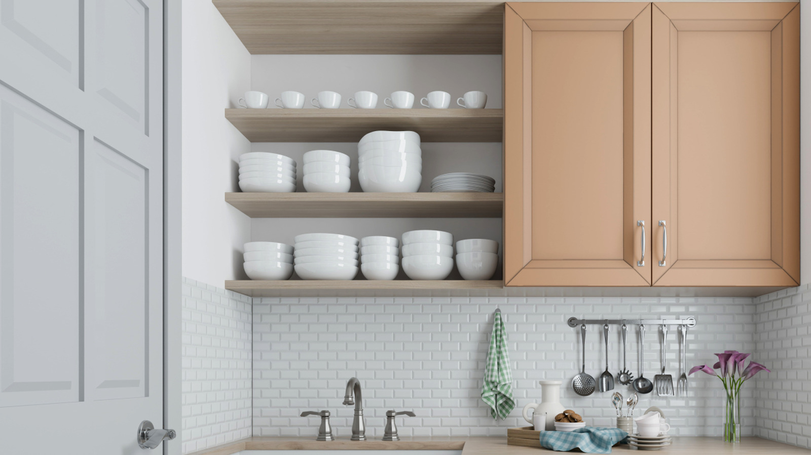 Not A Fan Of Open Shelving? Give Your Cabinets That Open Vibe And Prevent Dust With This Elegant Upgrade