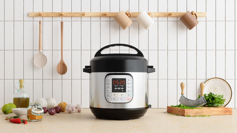 Multi cooker on kitchen counter