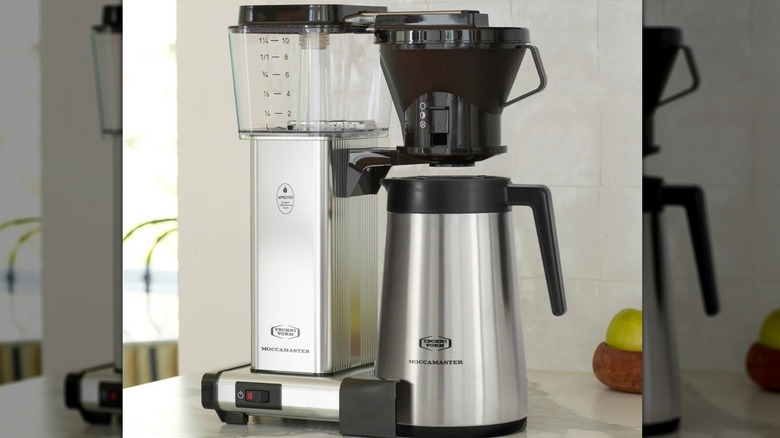 moccamaster KBT on a grey background