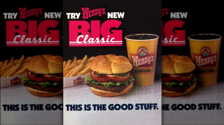 Poster for Wendy's Big Classic burger combo
