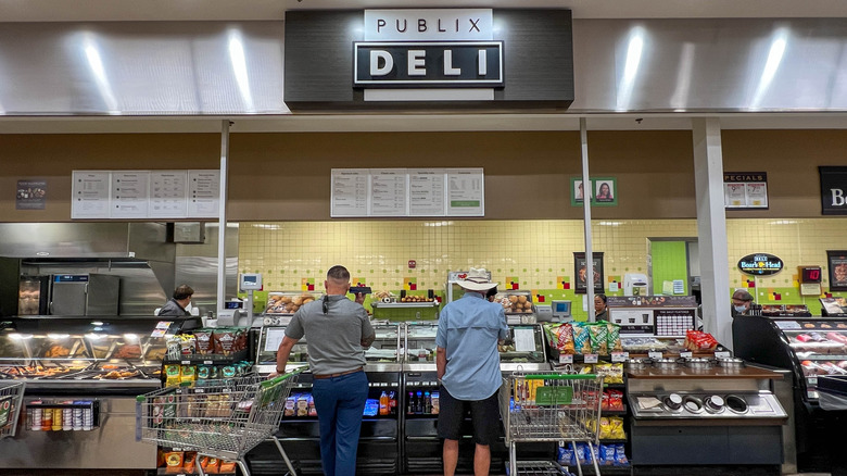 Deli section at Publix with line of customers