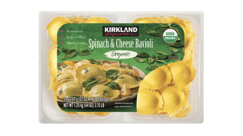 package of spinach cheese ravioli