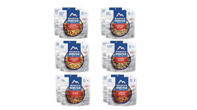 packages of Mountain House pasta