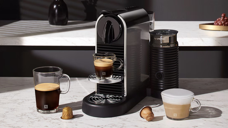 Nespresso CitiZ machine with drinks