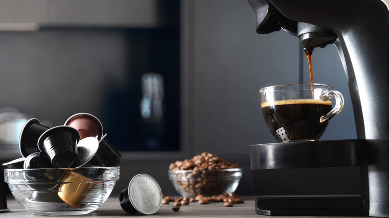 coffee machine with pods