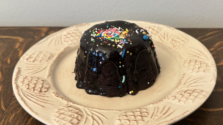Nothing Bundt Cakes Galactic Brownie Cake on plate