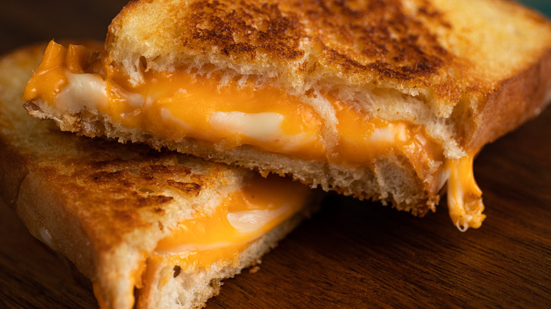 grilled cheese sandwich cross section