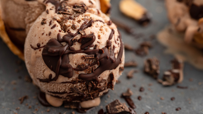 chocolate swirled ice cream