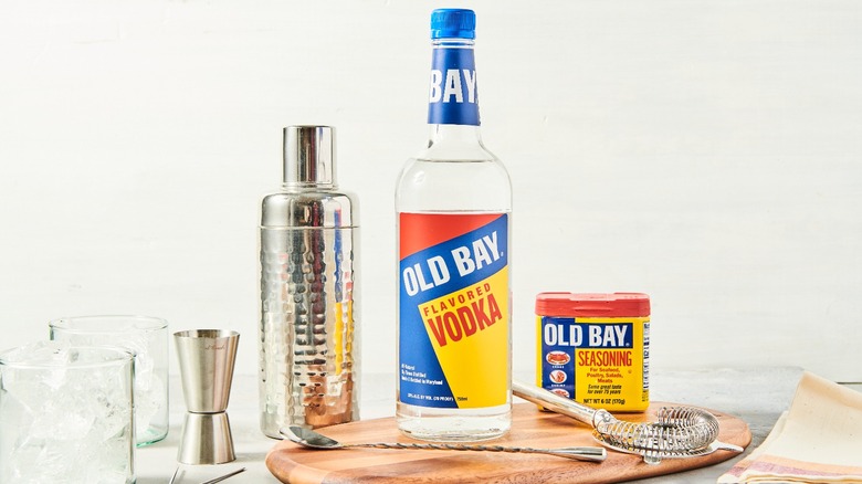 cocktail spread with Old Bay Vodka