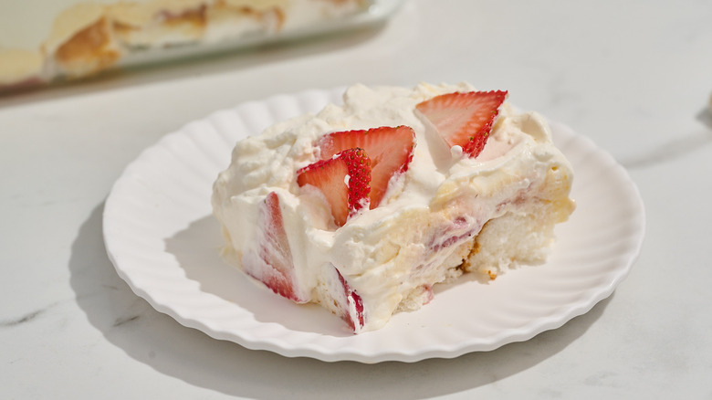 slice of heaven on earth cake on a table