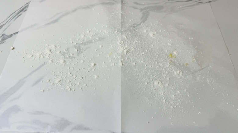 Floured sheet of parchment paper