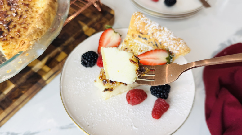 Slice of old-fashioned sugar cream pie