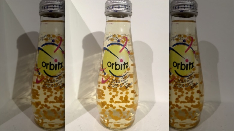 Close up of an Orbitz bottle