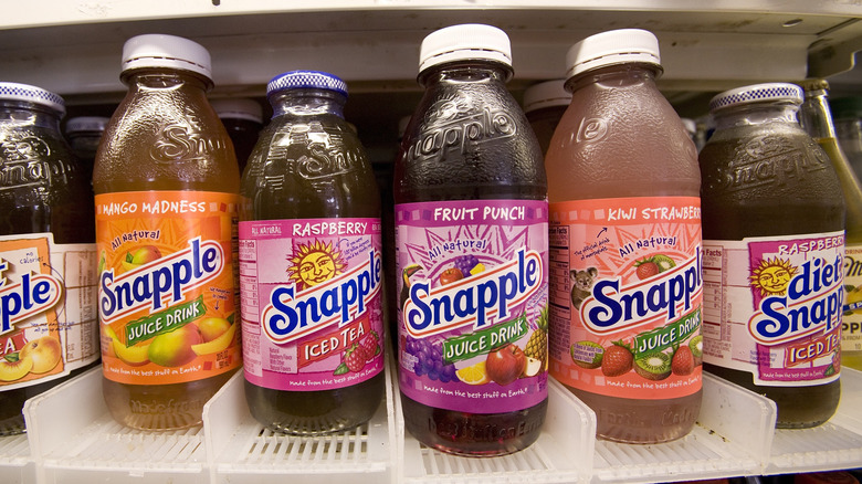 display of Snapple drinks