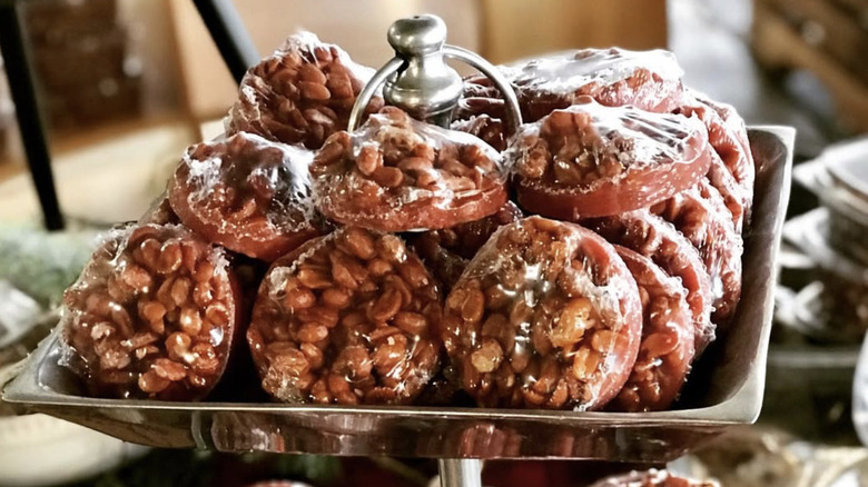 stack of peanut patties display