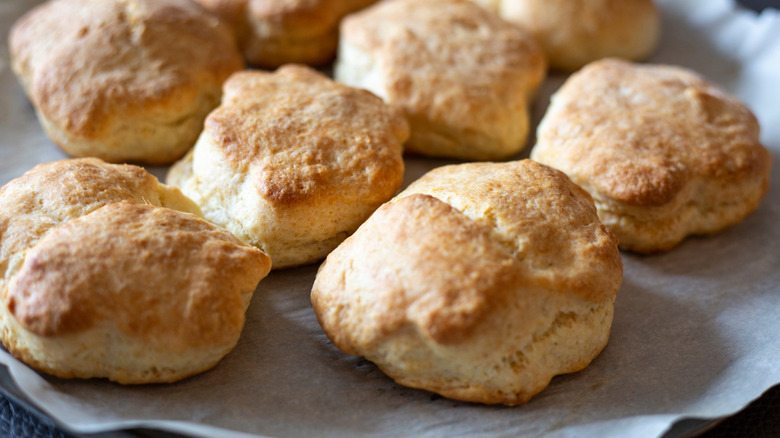 Plate of sourdough biscuits