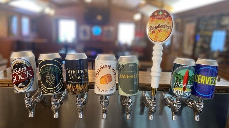 Close-up of the taps at the Minhas brewery