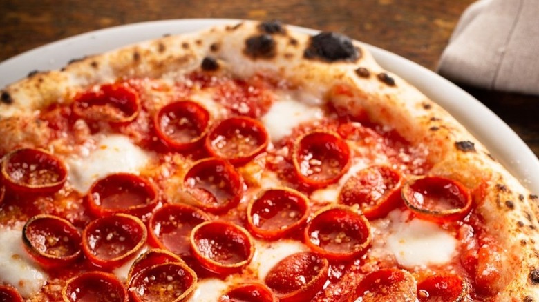 Pepperoni pizza at Lombardi's
