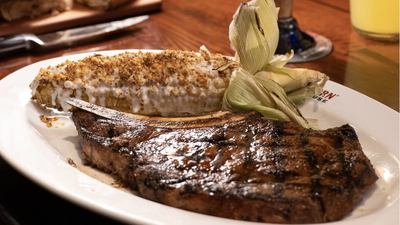 Steak platter at LongHorn Steakhouse