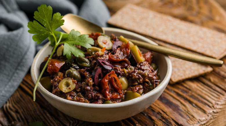 bowl of olive tapenade